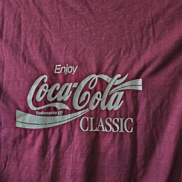 Vintage College‎ Coca Cola T-Shirt Men's Size Medium Screen Stars Single Stitch - Picture 6 of 8
